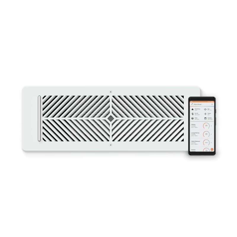 Flair Smart Vent 4x10 White AC Vent Cover for Floors Walls and Ceilings