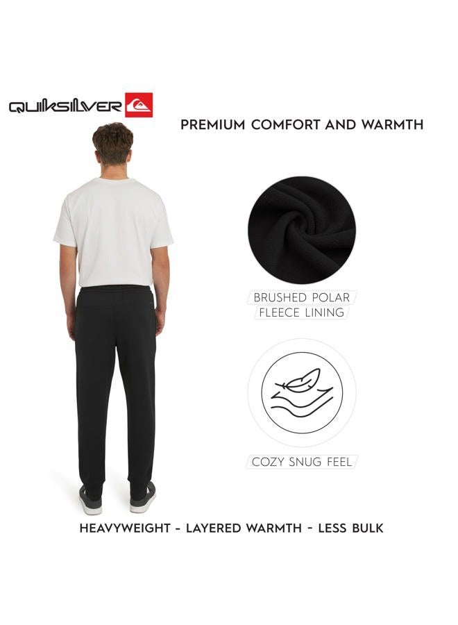 QUIKSILVER سروال جوجر للرجال بتصميم عادي وأداء نشط من قماش جاكار الثقيل والشبكي، أسود أونيكس، S - Image 3