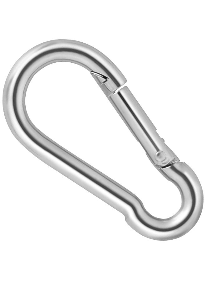 JCD 4PCS Stainless Steel Carabiner Clips, Heavy Duty Spring Snap Hooks with Locking Mechanism for Outdoor Camping Hiking - Image 5