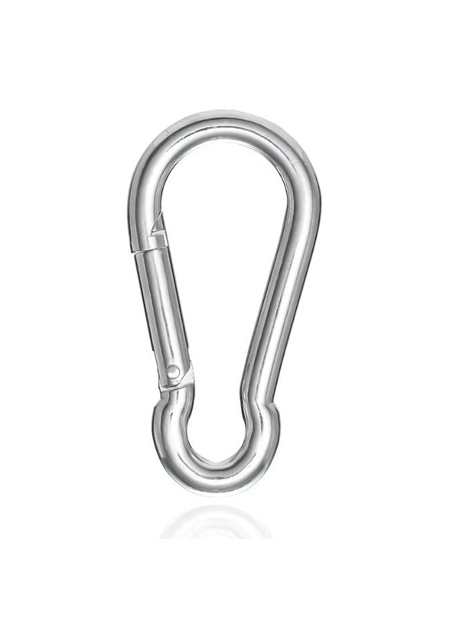 JCD 4PCS Stainless Steel Carabiner Clips, Heavy Duty Spring Snap Hooks with Locking Mechanism for Outdoor Camping Hiking - Image 4