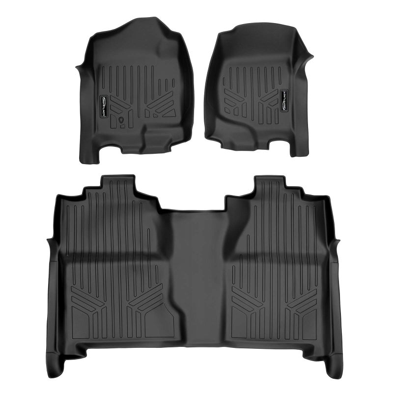 SMARTLINER Floor Mats 2 Row Liner Set for 20072013 Chevrolet Silverado 1500