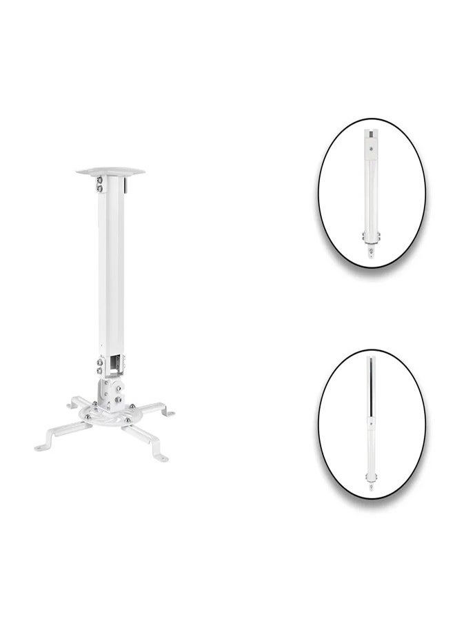 Skill Tech SH 01P Universal Projector Ceiling Mount, Mounting Profile 54mm-320mm, 13.5kg Load Capacity – White  - Image 2
