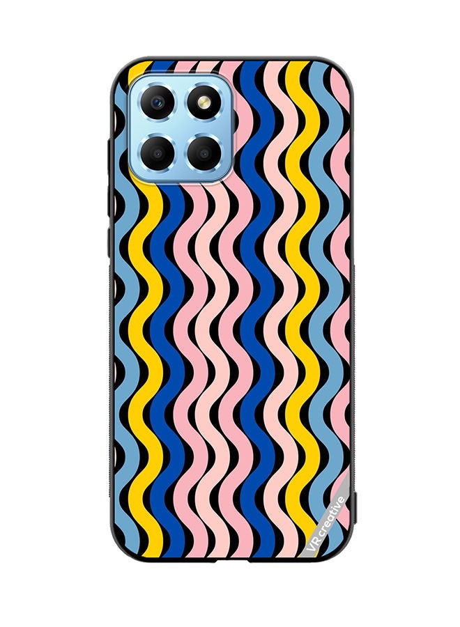 VR CREATIVE Protective Case Cover For Honor X8 5G Retro Vintage Waves Groove Design Multicolour - Image 1