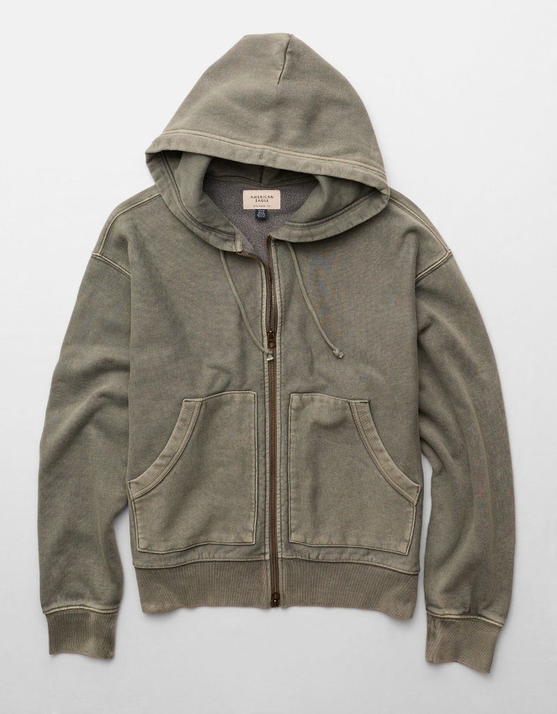 American Eagle AE Laidback Luxe Full-Zip Hoodie - Image 4
