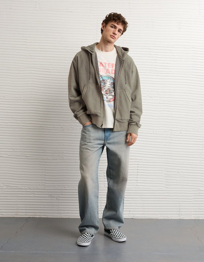 American Eagle AE Laidback Luxe Full-Zip Hoodie - Image 3