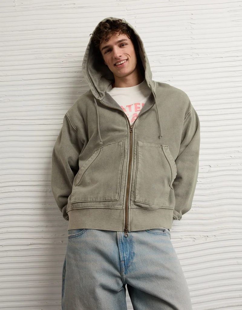 AE Laidback Luxe Full-Zip Hoodie