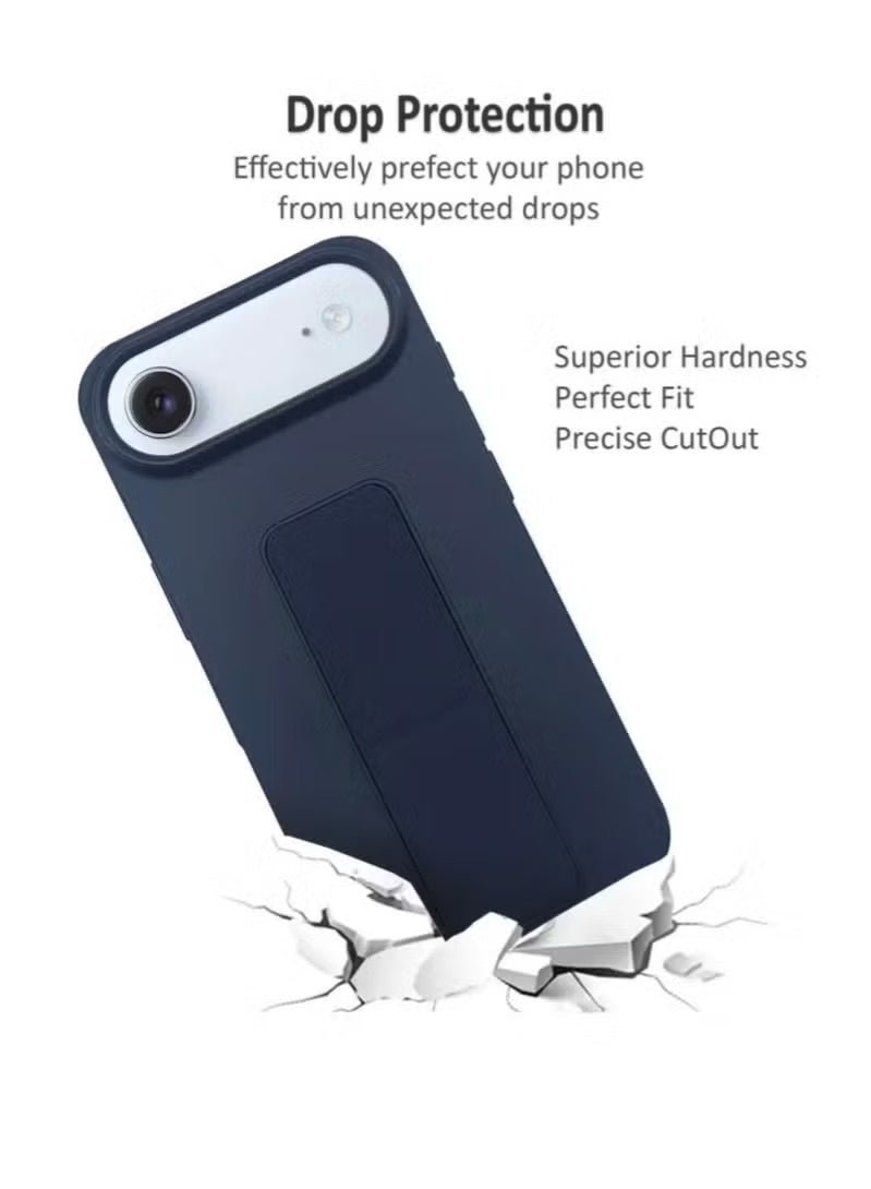 ACLIX Slim & Lightweight Apple iPhone 17 Air Case Cover with Built-In Magnetic Hand Grip – 3-in-1 Shock-Resistant TPU Protective Phone Case in Stylish Blue Featuring Secure Grip, Kickstand for Hands-Free Viewing & Full Access Cutouts – For iPhone 17 Air - Image 3