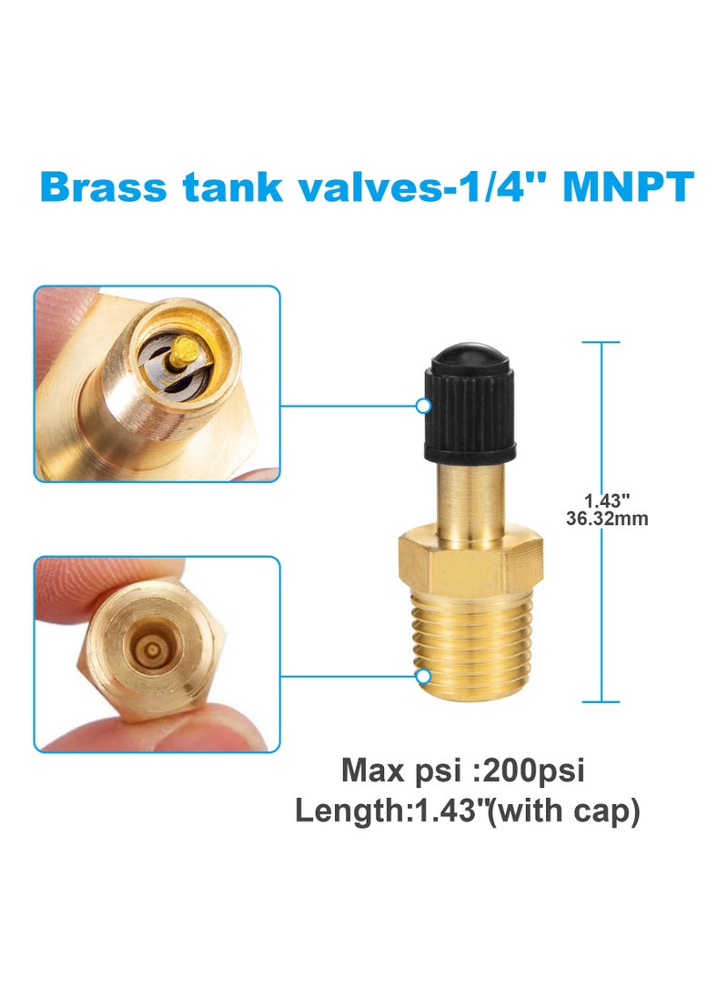 Breezliy Breezliy 1/4" Inflation Schrader Valve with Push to Connect for 1/4" OD Air Line Tubing and Air Spring Suspension for Semi Truck Trailer Tractor  - Image 5