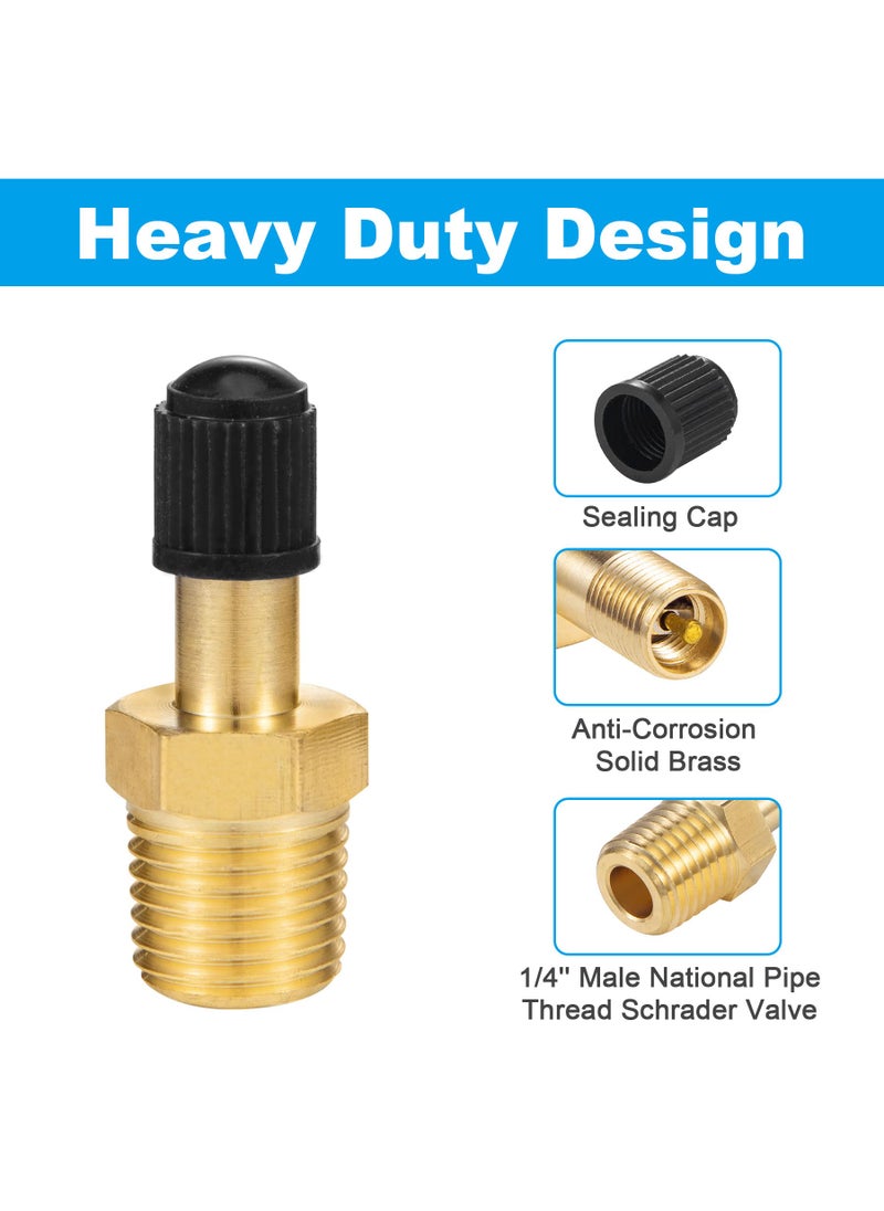 Breezliy Breezliy 1/4" Inflation Schrader Valve with Push to Connect for 1/4" OD Air Line Tubing and Air Spring Suspension for Semi Truck Trailer Tractor  - Image 4