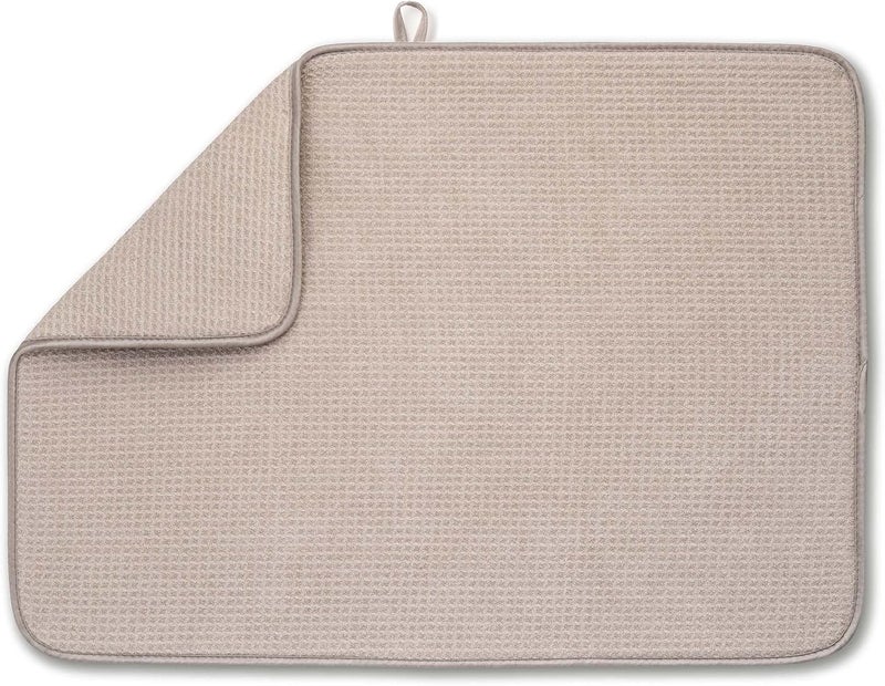 Bellemain XXL Dish Mat 24" x 17" (LARGEST MAT) Microfiber Dish Drying Mat, Super absorbent by (Ivory) - Image 1