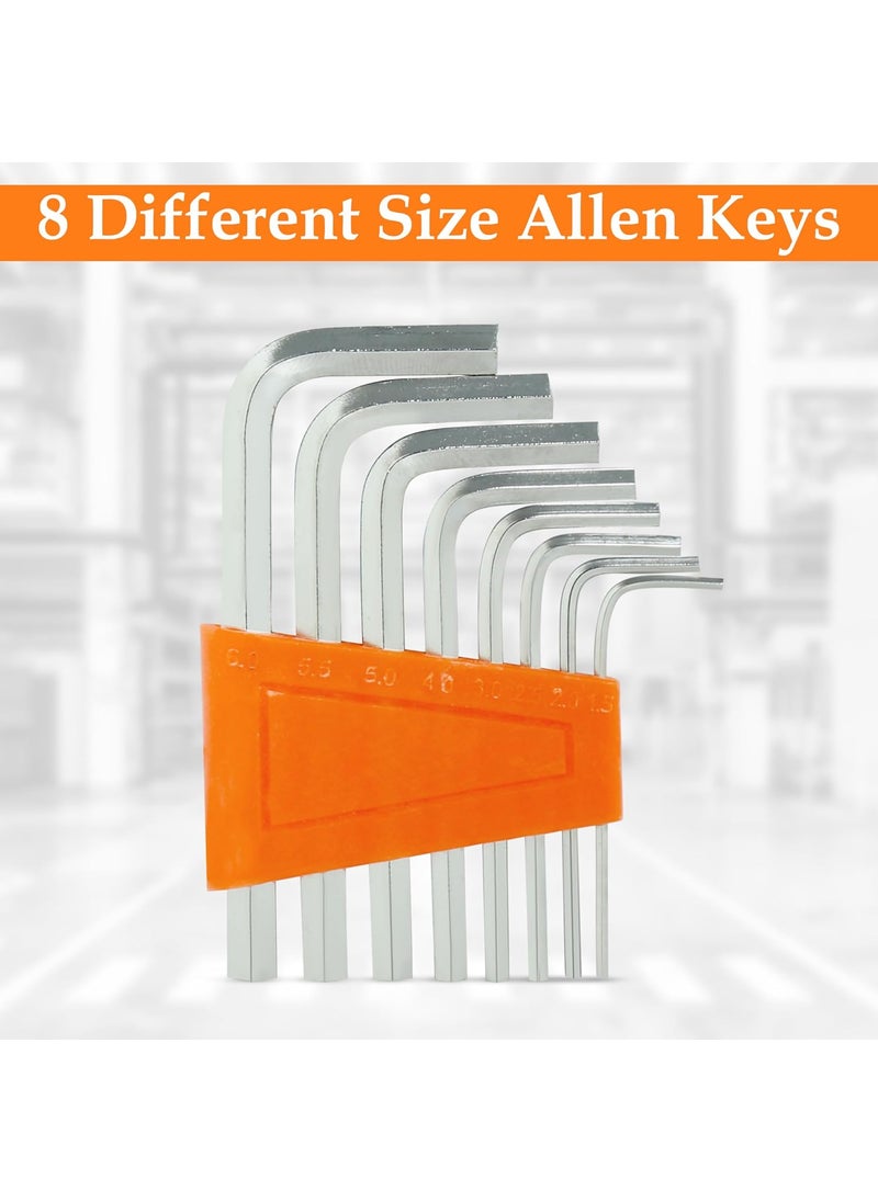 GLUN GLUN Multipurpose Tool Kit with Set of 8in1 Allen Key MultiPurpose Magnetic Screwdriver and 14 Sockets 9in1 Set with Ratchet Perfect for Home Office and Personal Use  - Image 2