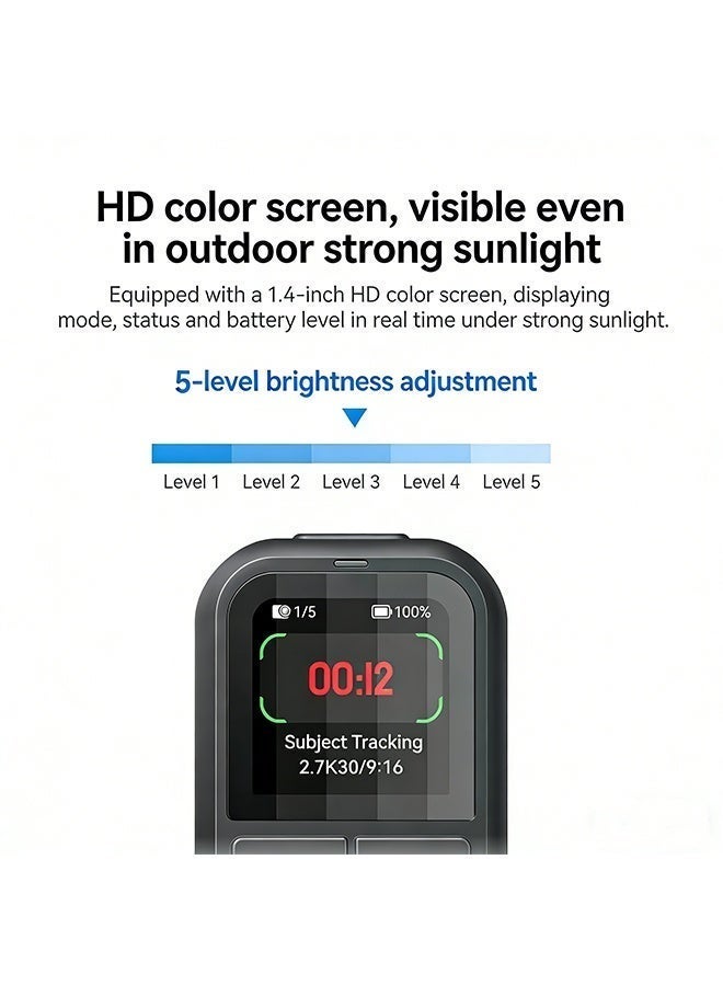 Telesin compatible with DJI Action 6/5 Pro/4 Bluetooth remote controllers, DJI Osmo 360 action camera HD color screen remote controllers, outdoor photography and shooting Action 6 accessories. - Image 2