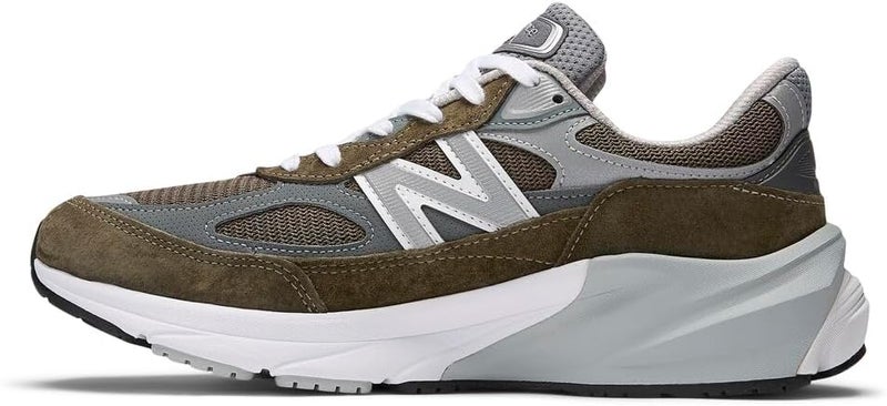New Balance حذاء نيو بالانس مصنوع في الولايات المتحدة 990 V6 - زيتوني/رمادي، 8 عريض جداً للرجال - Image 1