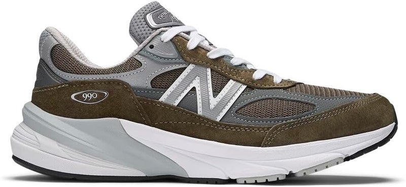 New Balance حذاء نيو بالانس مصنوع في الولايات المتحدة 990 V6 - زيتوني/رمادي، 8 عريض جداً للرجال - Image 2