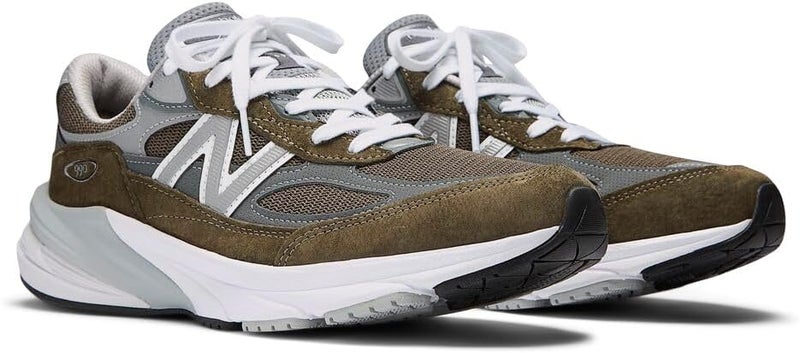 New Balance حذاء نيو بالانس مصنوع في الولايات المتحدة 990 V6 - زيتوني/رمادي، 8 عريض جداً للرجال - Image 3