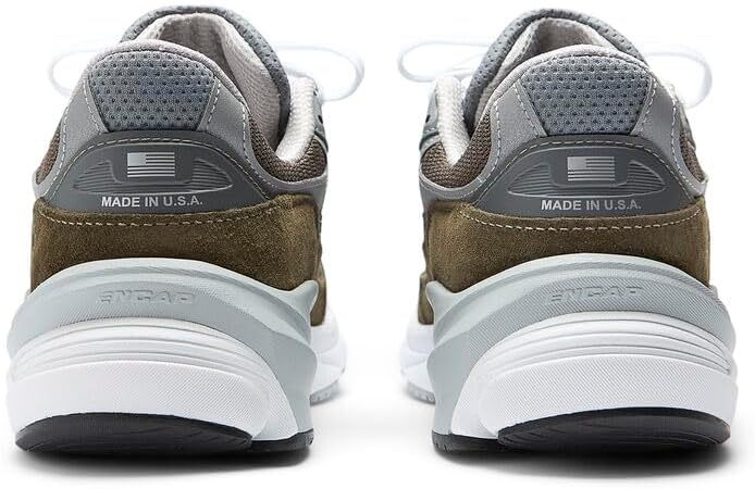 New Balance حذاء نيو بالانس مصنوع في الولايات المتحدة 990 V6 - زيتوني/رمادي، 8 عريض جداً للرجال - Image 5