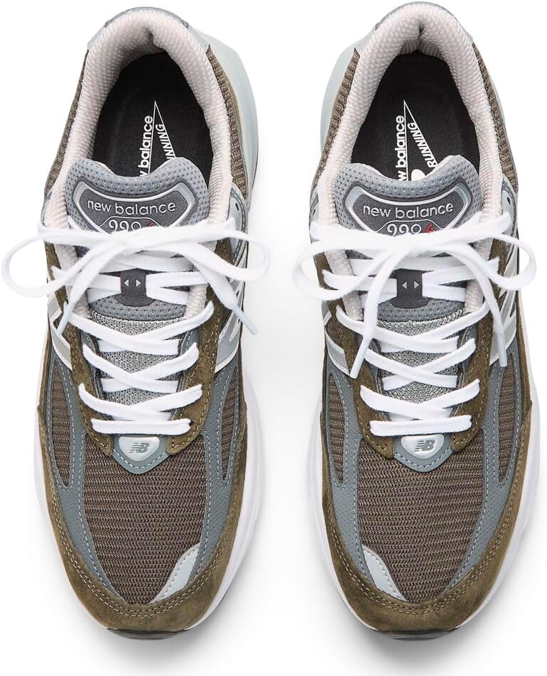 New Balance حذاء نيو بالانس مصنوع في الولايات المتحدة 990 V6 - زيتوني/رمادي، 8 عريض جداً للرجال - Image 4