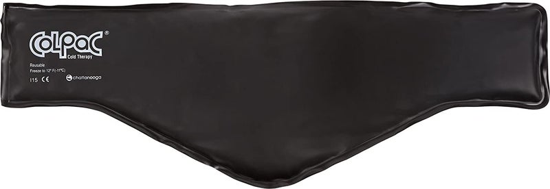 Chattanooga ColPac - Reusable Gel Ice Pack - Black Vinyl - Neck Contour - 21 inches - Cold Therapy - Knee, Arm, Elbow, Shoulder, Back - Aches, Swelling, Bruises, Sprains, Inflammation - Image 1