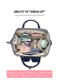 Majestic 135 Baby Maternity Diaper Elegant Waterproof Multifunctional large capacity backpack bag - Blue  - Image 3