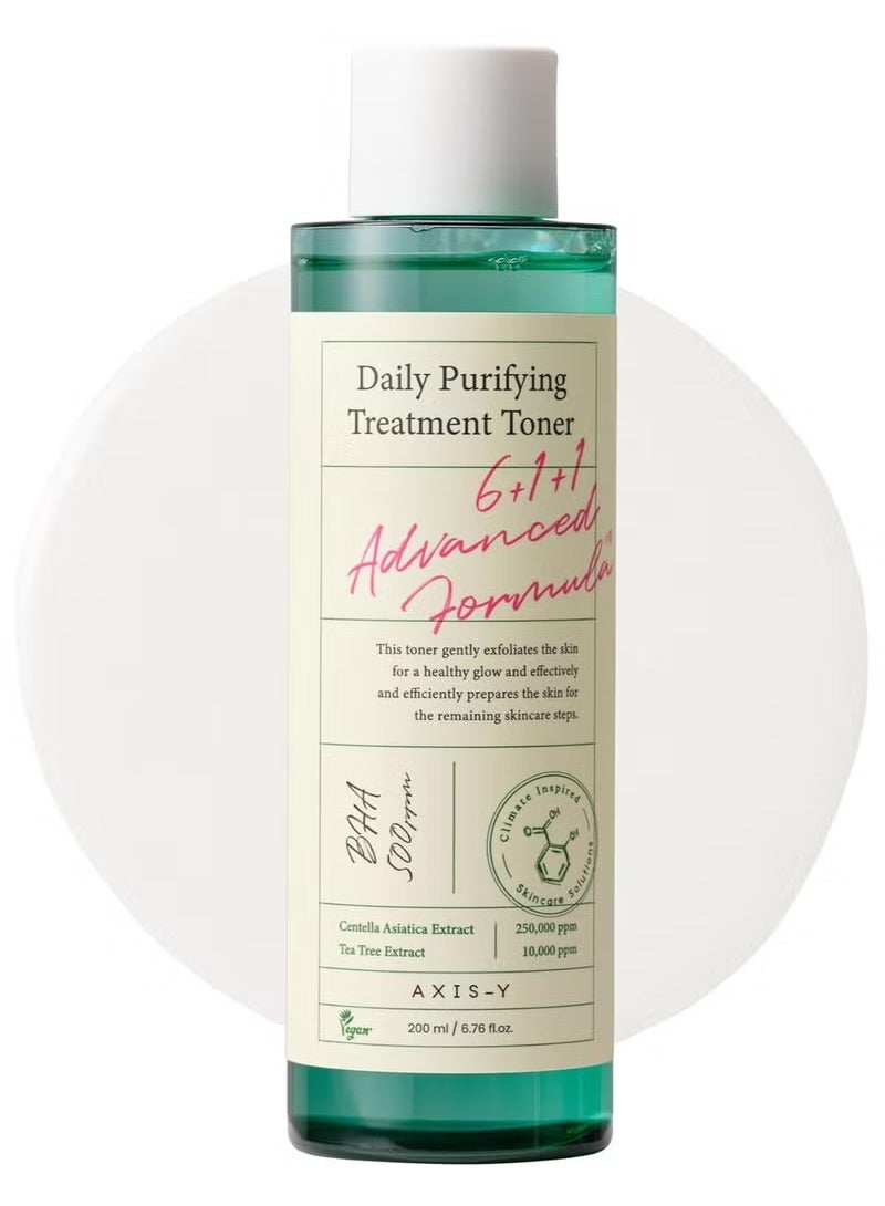AXIS-Y Daily Purifying Treatment Toner - BHA and Salicylic Acid - Centella Asiatica & Tea Tree - 200ml - Image 1