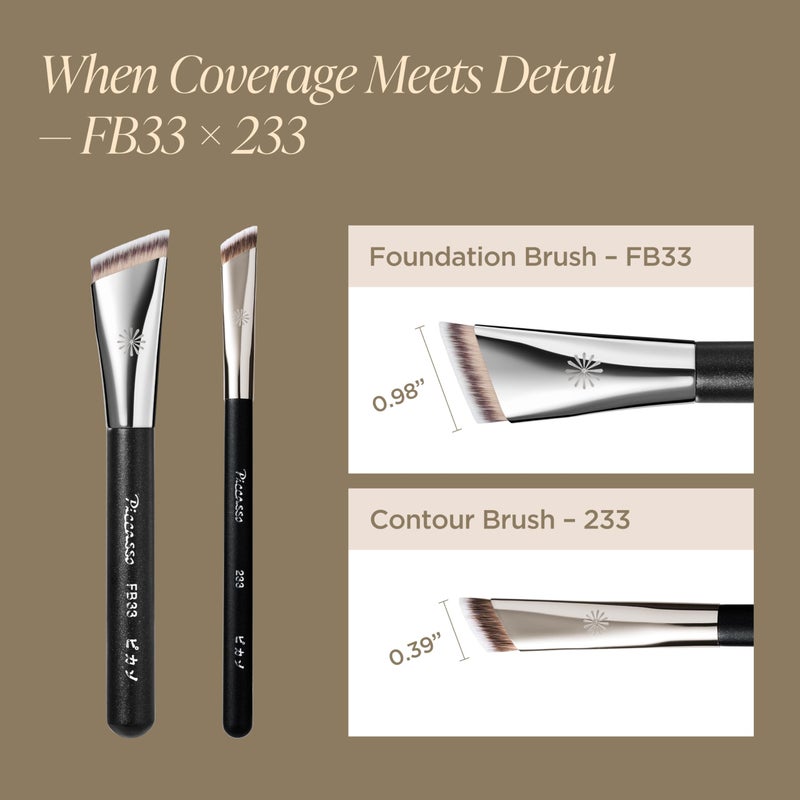 Piccasso Brush 233 Concealer Makeup Brush for Pore Coverage â€“ Precision Tapping Tip for Flawless, Smooth Finish â€“ Synthetic Hair, Wooden Handle - Image 3