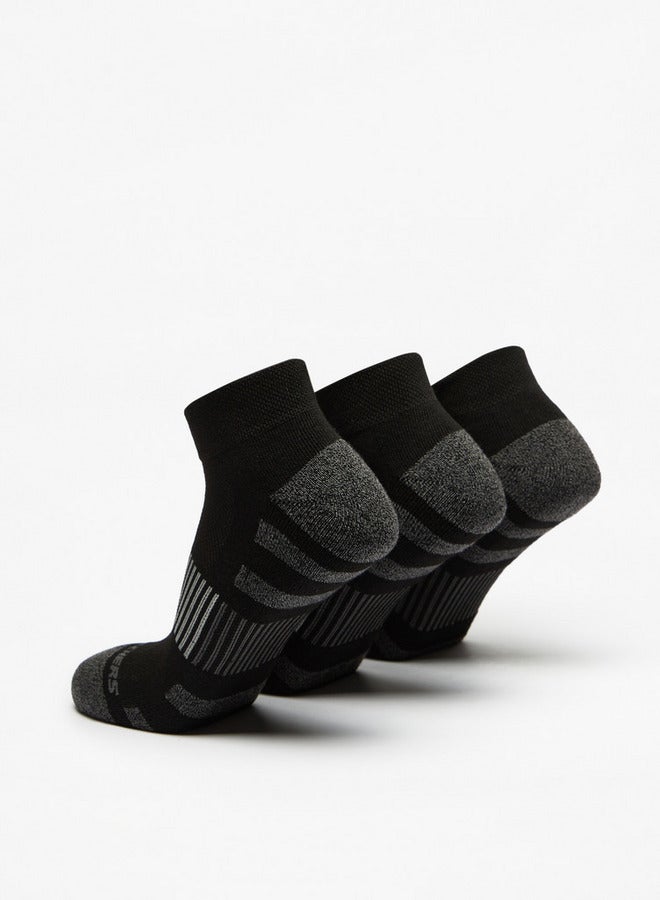 SKECHERS Textured Crew Length Sports Socks - Set of 3 - Image 3