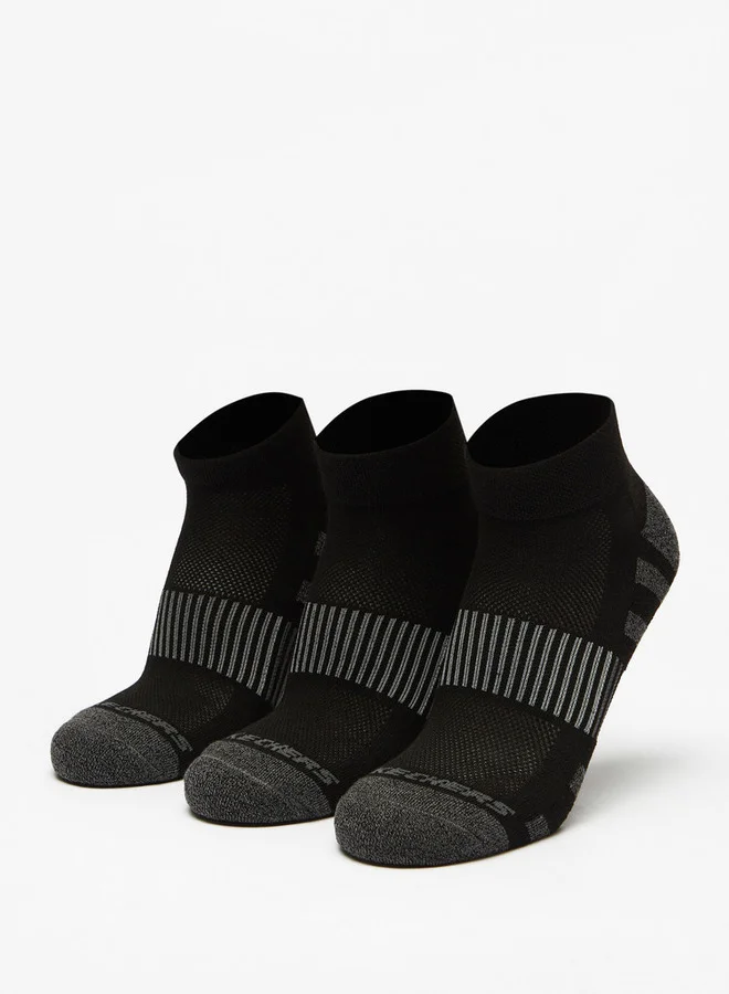 SKECHERS Textured Crew Length Sports Socks - Set of 3