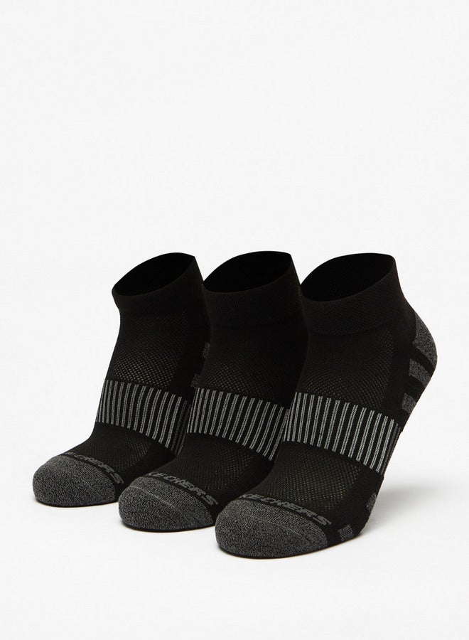 SKECHERS Textured Crew Length Sports Socks - Set of 3 - Image 1