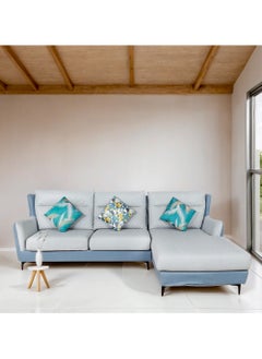 HOMEVEO Comfortable 3-seater high-back corner sofa set, size 2.7 x 1.7 meters  - Image 1