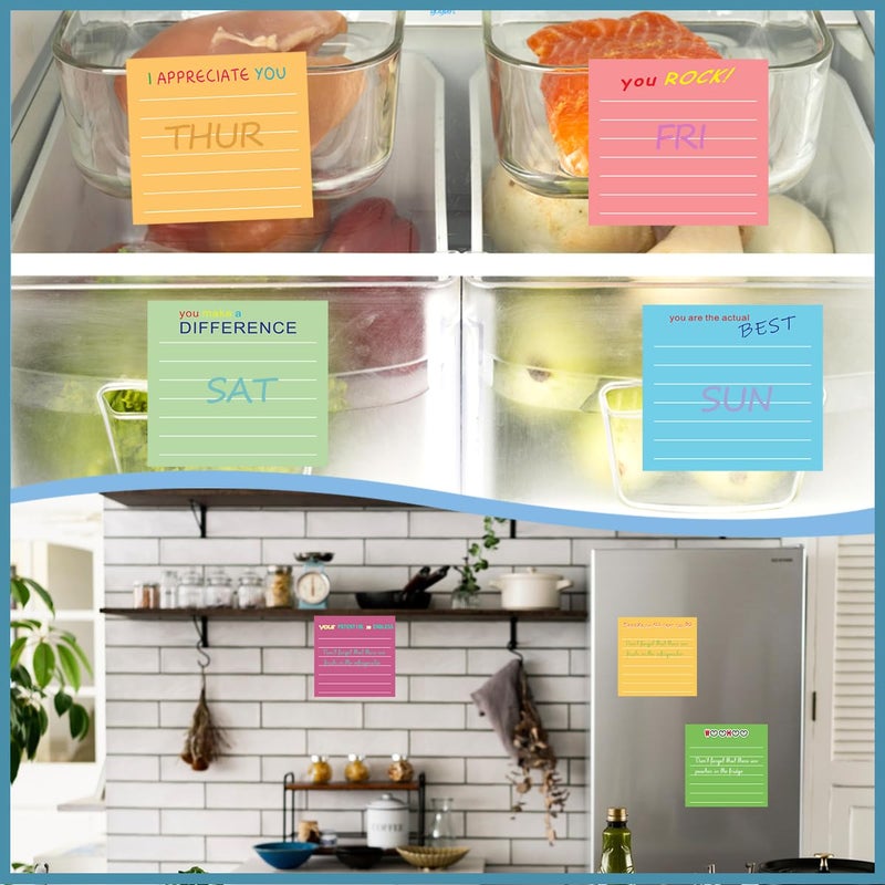 BHHQHH 36 Pcs Employee Appreciation Sticky Notes Inspirational Sticky Notes with Lines Cute Motivational Post Notes Gifts for Coworkers Nurse Office Supplies(3 x 3) - Image 5