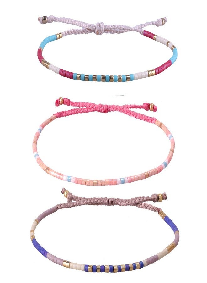 KELITCH Women Friendship Bracelets Miyuki Beads Strand Bracelets Handmade Fashion 3 Pcs Pearl Bracelets Bangles - Image 1