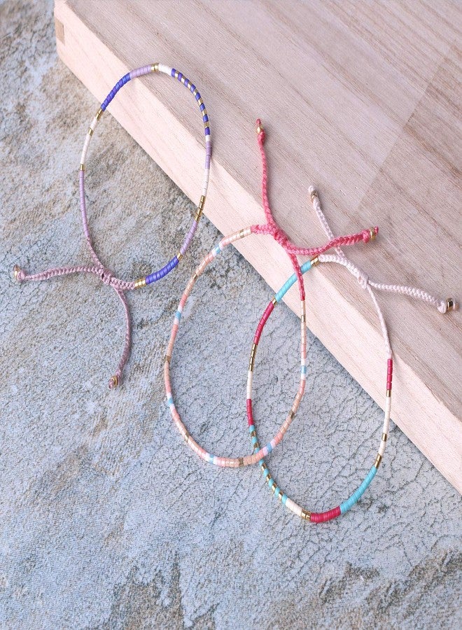 KELITCH Women Friendship Bracelets Miyuki Beads Strand Bracelets Handmade Fashion 3 Pcs Pearl Bracelets Bangles - Image 3