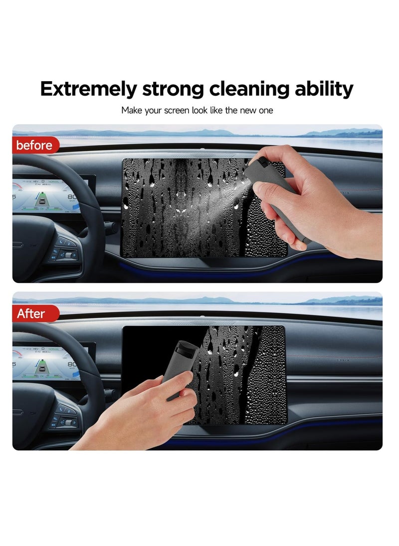 CARE AND SMILE CARE AND SMILE Screen Cleaner Mist Sterilization Disinfection Disinfection Spray with Microfiber Cloth Safe For Phones Laptops Tablets Includes Refill Grey  - Image 4