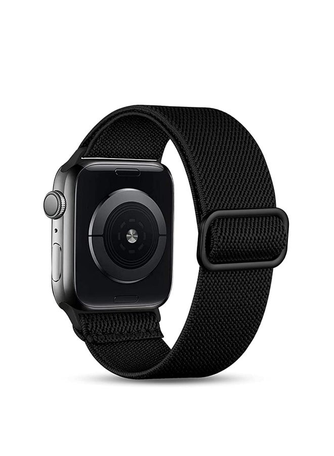 KASTWAVE Bands Compatible with Apple Watch Band 44mm 42mm 40mm 38mm for Women Men, Elastic Solo Loop Soft Breathable Braided Nylon Stretchy Bands for iWatch/ Apple Watch SE Series 1 2 3 4 5 6 - Image 1