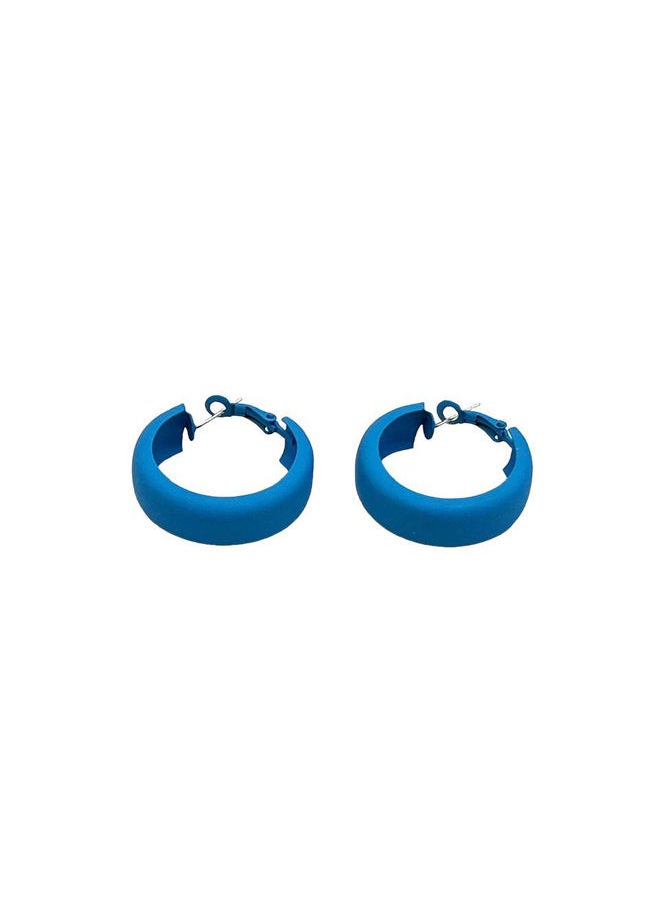 FLUFFY - Hollow Cercil Earring Of Fluffy Women's Accessories-Blue - Image 1
