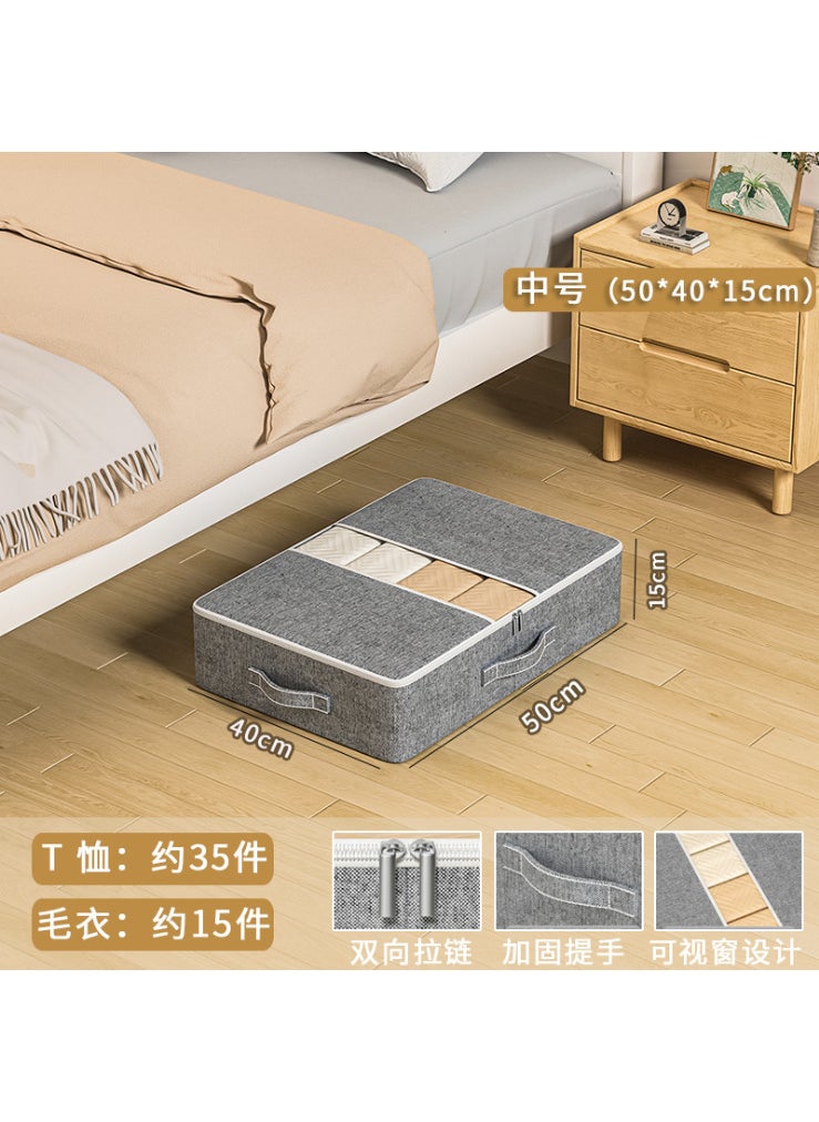 Generic - Underbed Storage Bag Visible Drawer Organizer Medium Fog Grey - Image 1