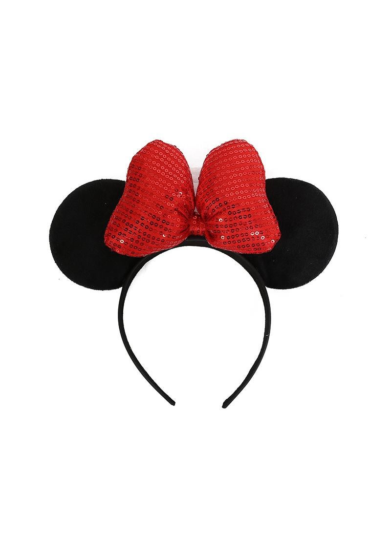 Y&D 12-Piece Mickey Minnie Mouse Costume Headbands Festival Performance Bow Headband For Girl - Image 2