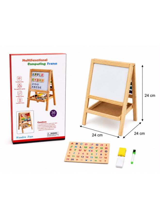 Toyland Wooden Multifunctional Learning Easel – Magnetic Whiteboard, Alphabet & Number Educational Board for Kids - Image 5