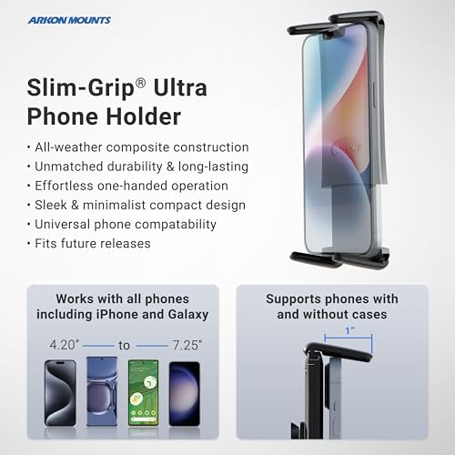 ARKON Mounts - Phone Mount for Car | Car Phone Holder With Windshield Suction | Secure spring holder expands up to 7.25 inches | For iPhone, Samsung, Google, Huawei, Nokia, other Smartphones - Image 5