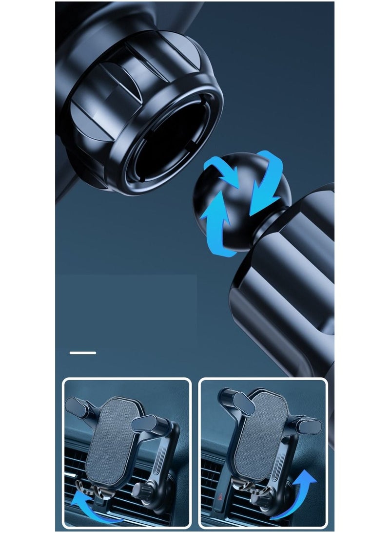 DUNISO Upgraded Phone Holder Mount for Car WIth 3-In-1 Data USB Charge And Sync Cable for Car Air Vent Hand Hand Free Mount for All Cell Phones Automobile Interior - Image 4