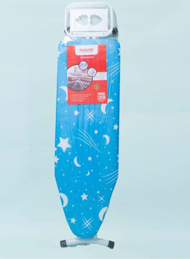 MARC Mini Ironing Board| Iron Table with Adjustable Height Mechanism| Heat Resistant Cotton Cover| 122 x 38 Ironing Board Ironing Table Heat Resistant