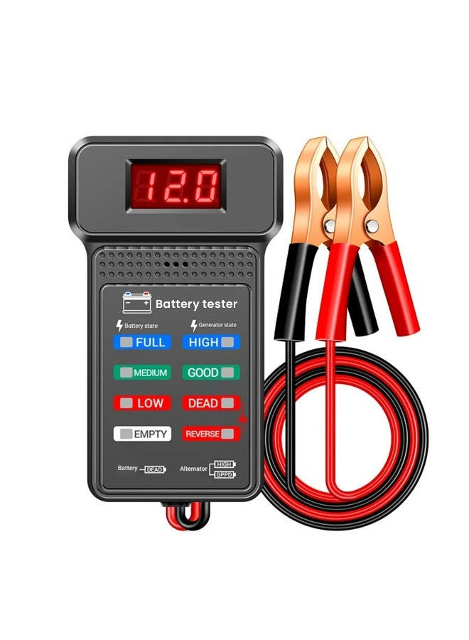 CMGTYYD Car Battery Tester,12V Digital Automotive Batteries Tester,Alternator Charging Analyzer,Voltmeter with LCD Display and LED Indication, Voltage Indicator for Car Truck Motorcycle Electrical Tools - Image 1
