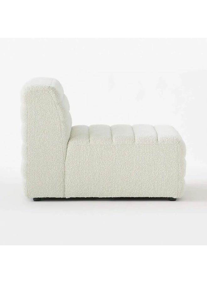Boucle Armless Stylish Single Seater Accent Sofa Chair - Image 3