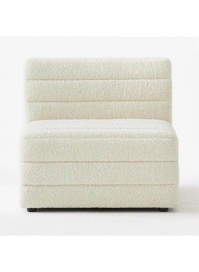 Boucle Armless Stylish Single Seater Accent Sofa Chair - Image 5