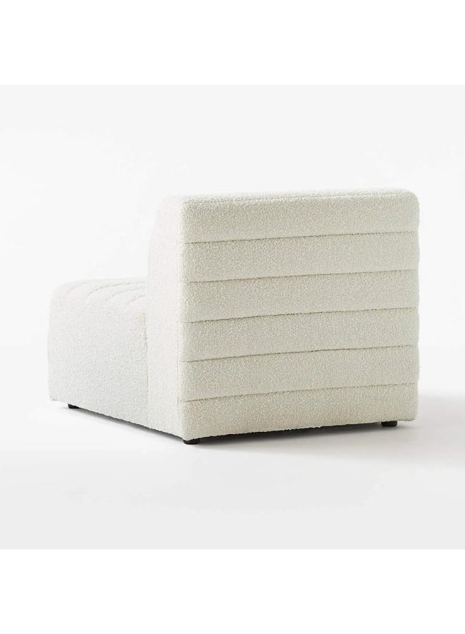 Boucle Armless Stylish Single Seater Accent Sofa Chair - Image 4