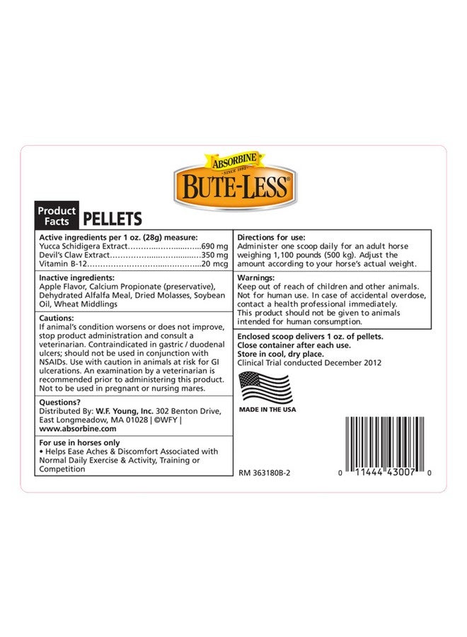 Absorbine ButeLess Comfort & Recovery Support Supplement, Provides LongTerm Comfort, Gentle On Stomach, Includes Devil’S Claw, Vitamin B12, Yucca, 10 Lb / 160 Day Supply - Image 2