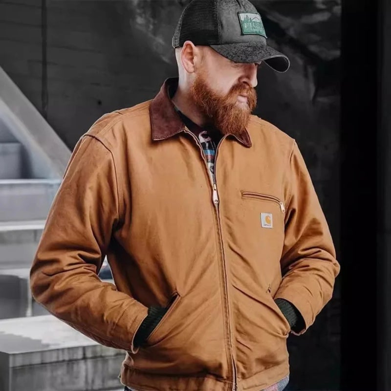 carhartt Heavyweight Unisex Jacket with Lapel Collar and Star Pattern for Fall/Winter - Image 4