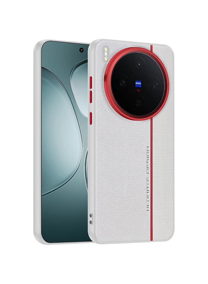 عام غطاء خلفي من الجلد الصناعي PU لهاتف VIVO X300 Pro - متين، مقاوم للصدمات، مقاوم لبصمات الأصابع، خفيف الوزن وأنيق