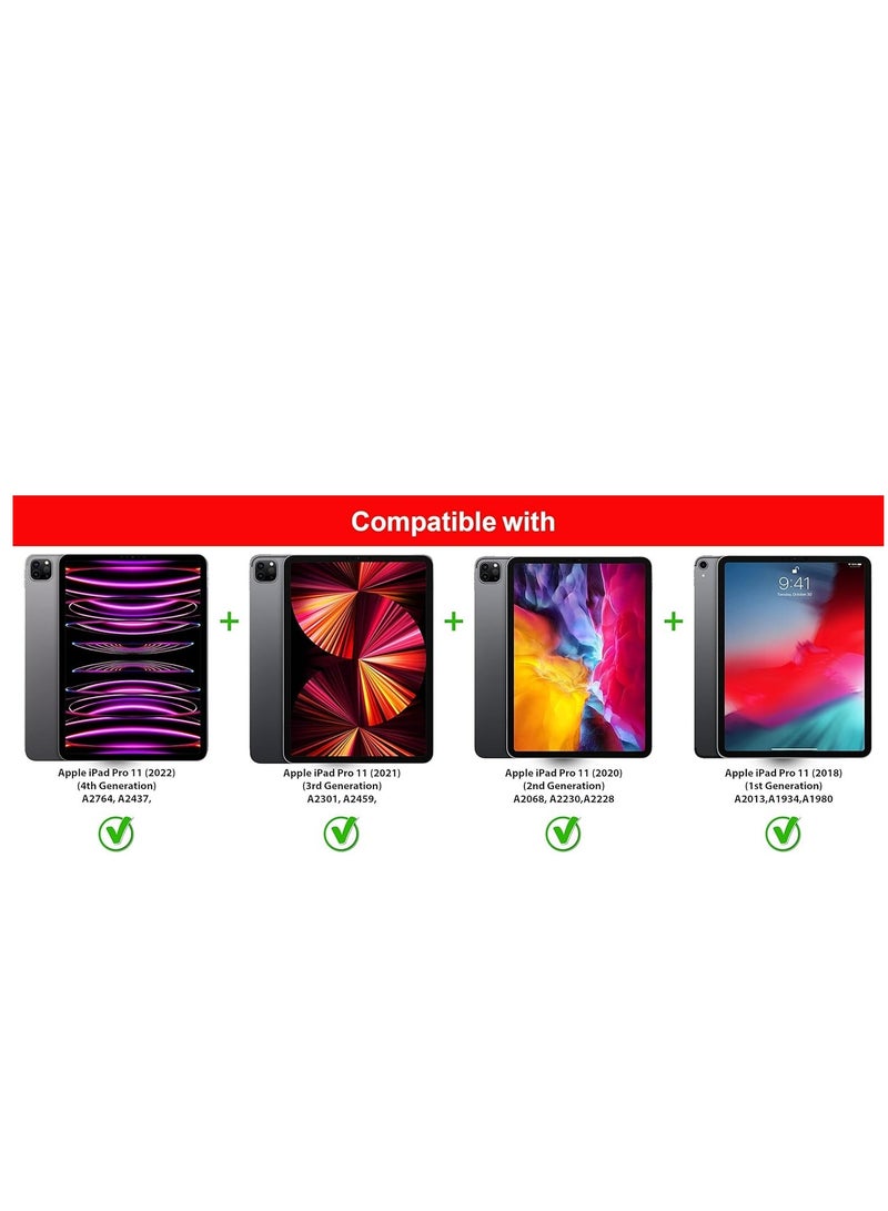 Compatible with iPad Pro 11 4th Gen 2022 / 3rd Gen 2021 / 2nd Gen 2020 / 1st Gen 2018 Case Cover Transparent Shockproof TPU Bumper Cover - Clear - Image 2