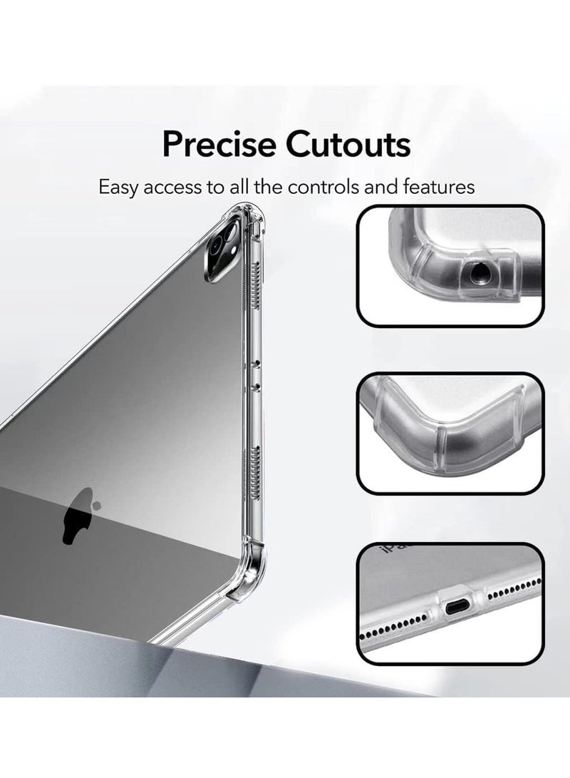 Compatible with iPad Pro 11 4th Gen 2022 / 3rd Gen 2021 / 2nd Gen 2020 / 1st Gen 2018 Case Cover Transparent Shockproof TPU Bumper Cover - Clear - Image 3